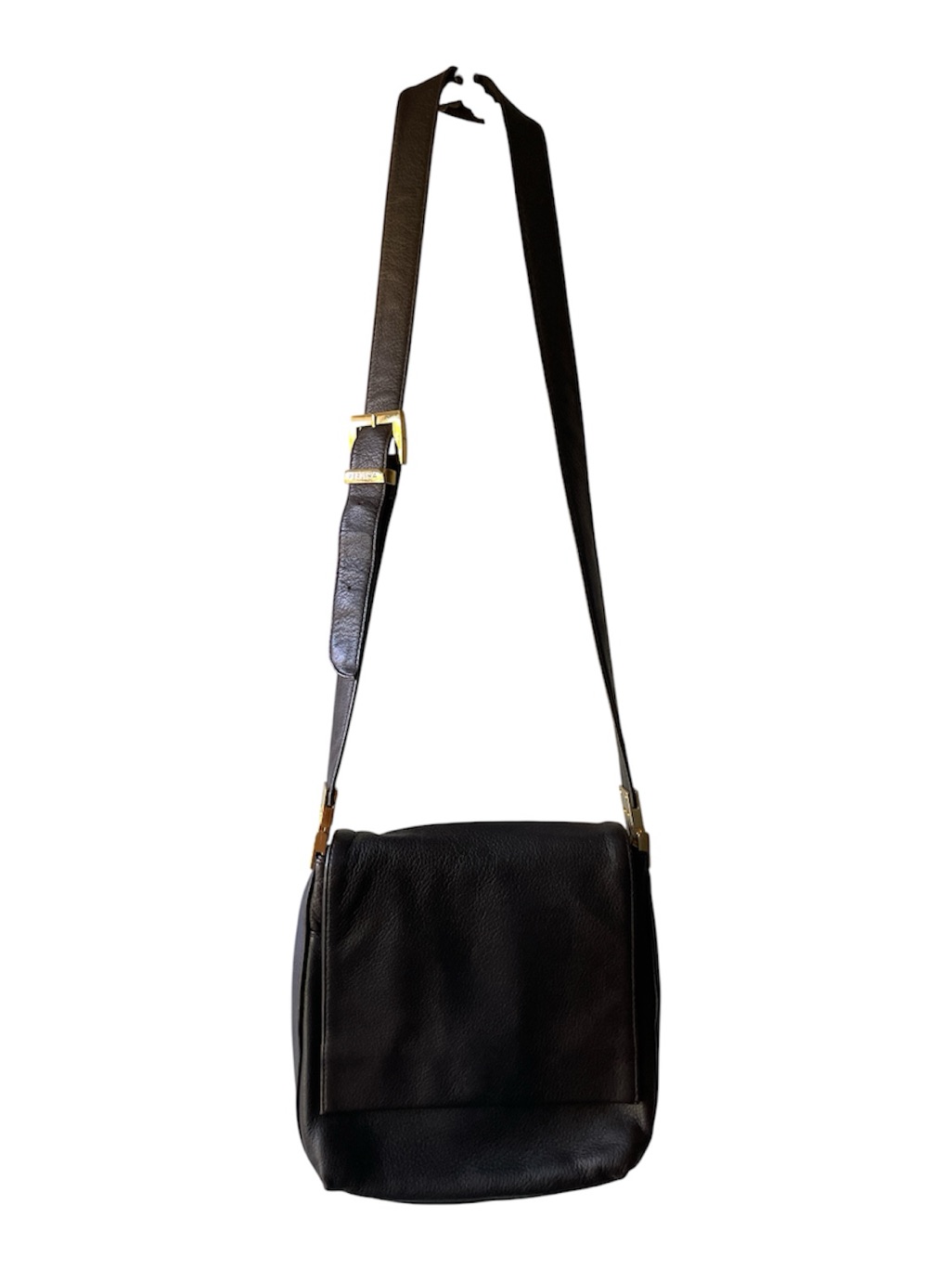 Perlina Brown Crossbody Leather Shoulder Bag